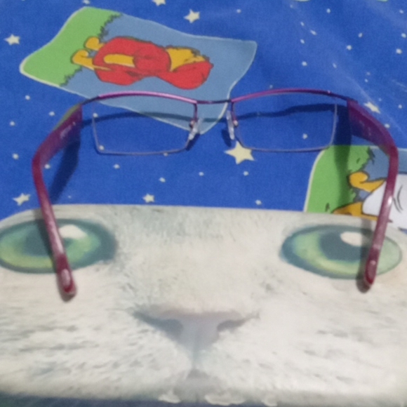 Etnia Barcelona Semi Rimless Frame Prescription Pink Eye Glasses Frame + Case!! - Picture 9 of 14